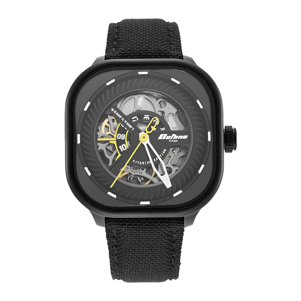 Titan Octane Aerobatics Black Dial Fabric Strap Watch NR1859NL01