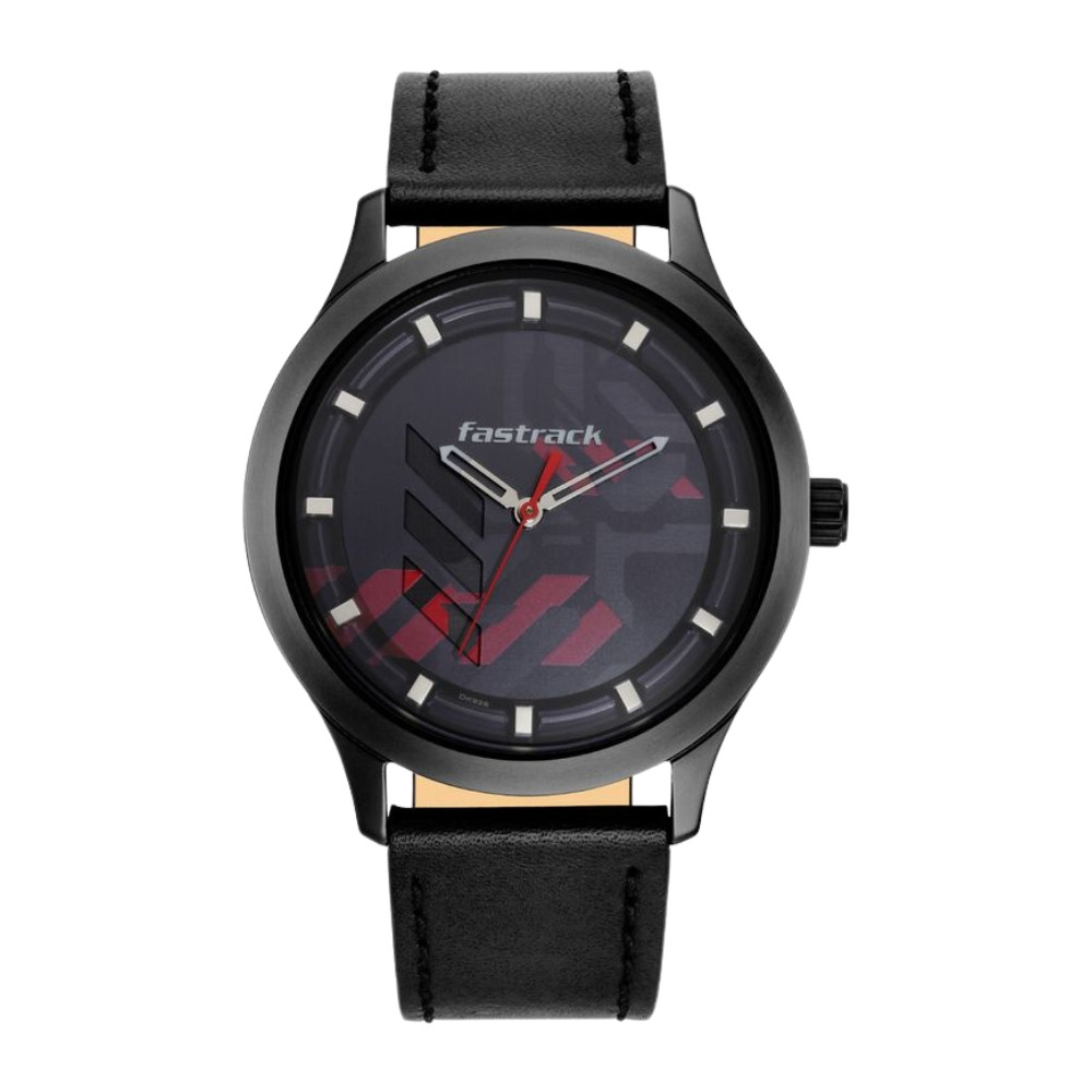 Fastrack Gamify Quartz Analog Grey Dial Leather Strap Watch for Guys NR3250NL01