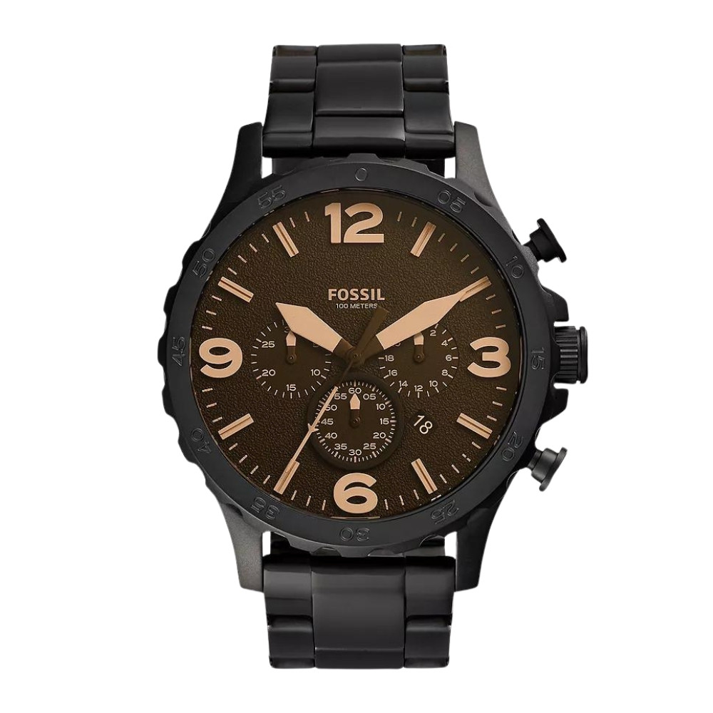 Nate Chronograph Black Stainless Steel Watch JR1356