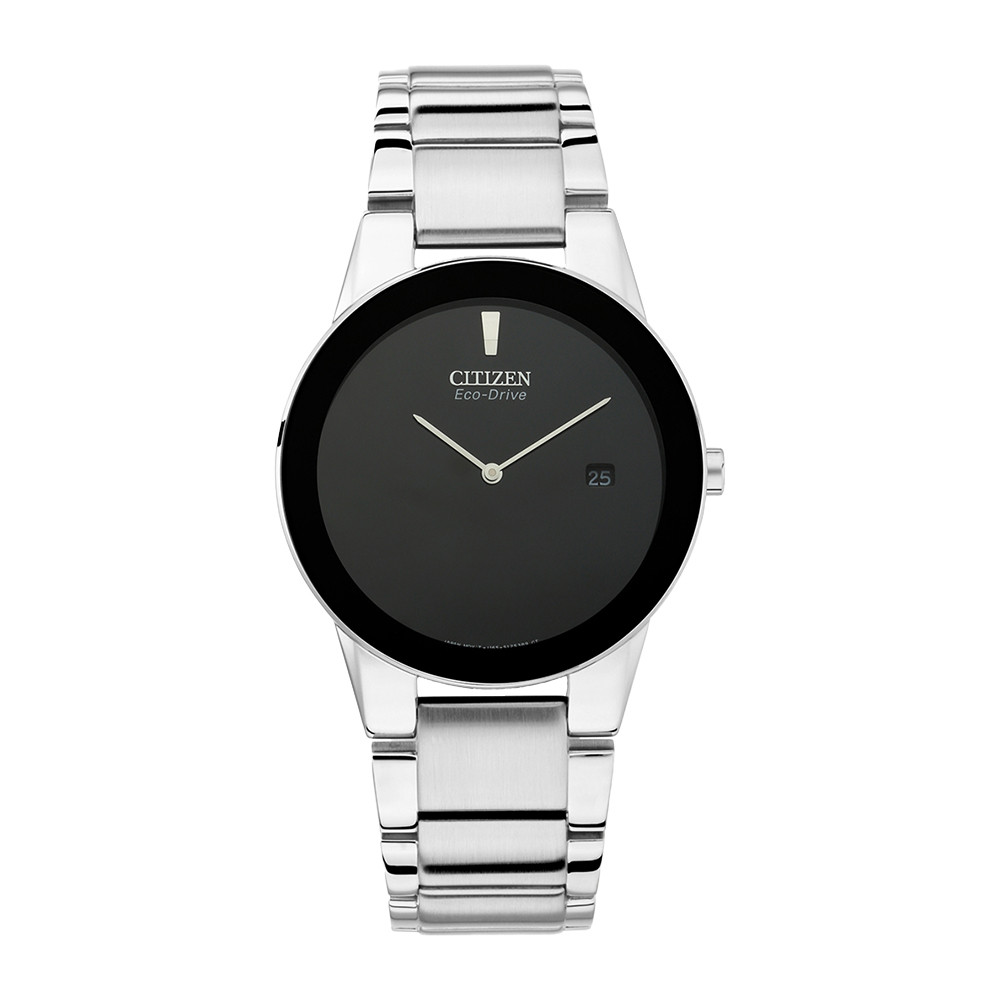 CITIZEN ECO-DRIVE GENTS WATCH BLACK DIAL - AU1060-51E