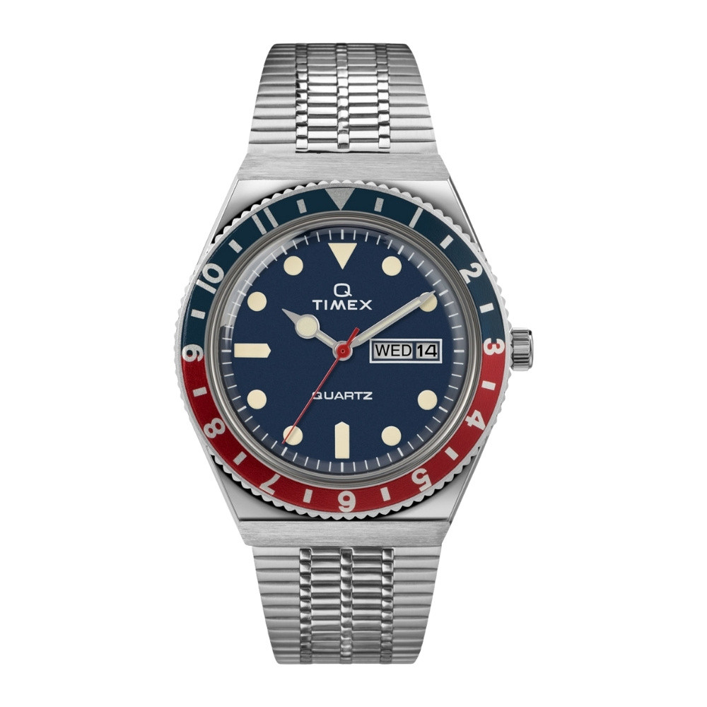 Q Timex Reissue 38mm Stainless Steel Bracelet Watch TW2T80700U9