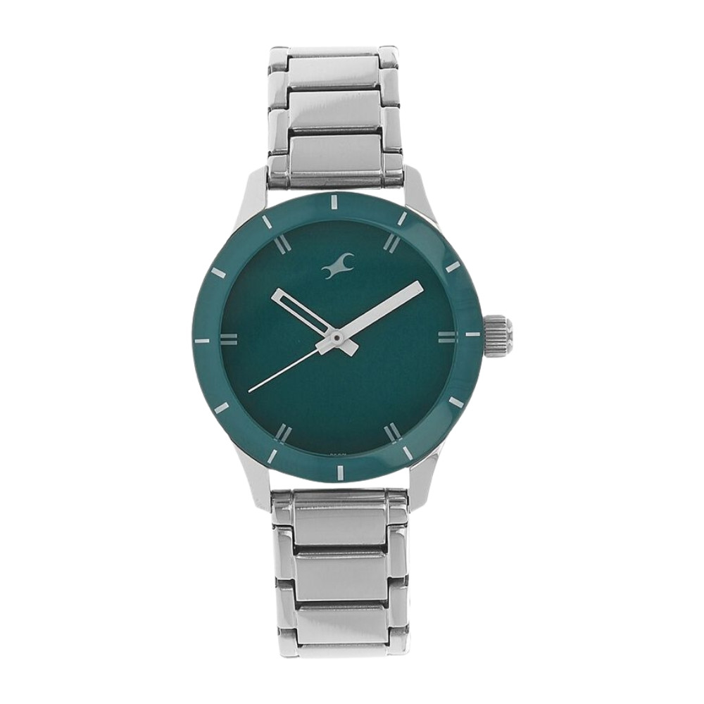 Fastrack Quartz Analog Blue Dial Stainless Steel Strap Watch for Girls NR6078SM01