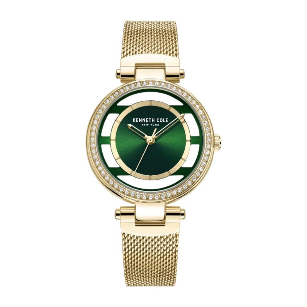 Kenneth Cole Quartz Analog Green Dial Stainless Steel Strap Watch for Women KCWLG2219805LD