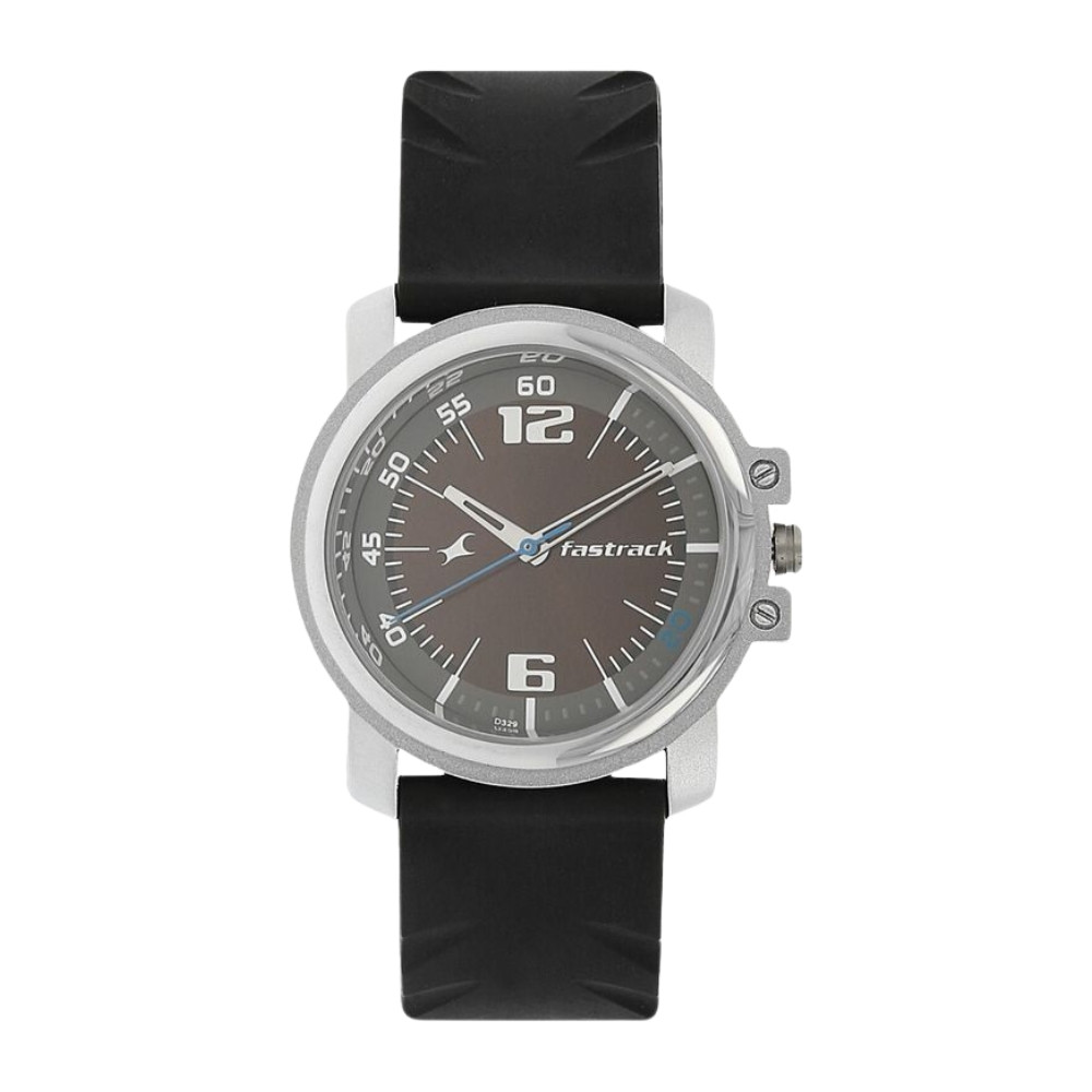 Fastrack Quartz Analog Brown Dial Plastic Strap Watch for Guys NR3039SP02