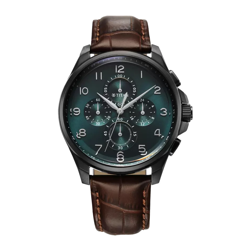 Titan Classic Chrono Blue Dial Multi Stainless Steel Strap watch for Men 90169NL01
