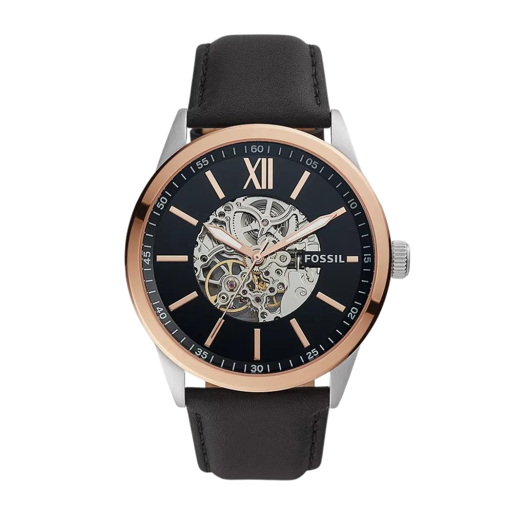 48mm Flynn Automatic Black Leather Watch BQ2383