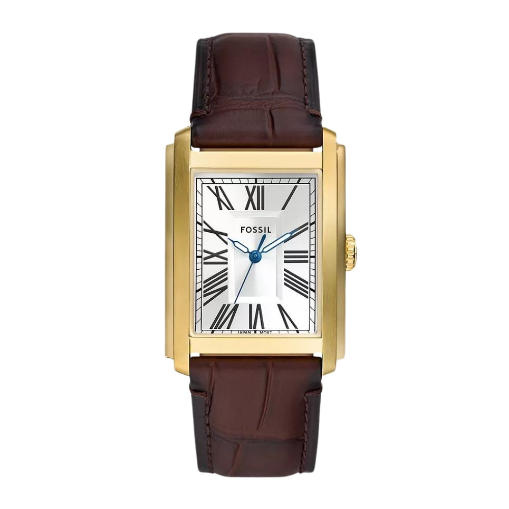 Carraway Three-Hand Brown Croco Leather Watch FS6011