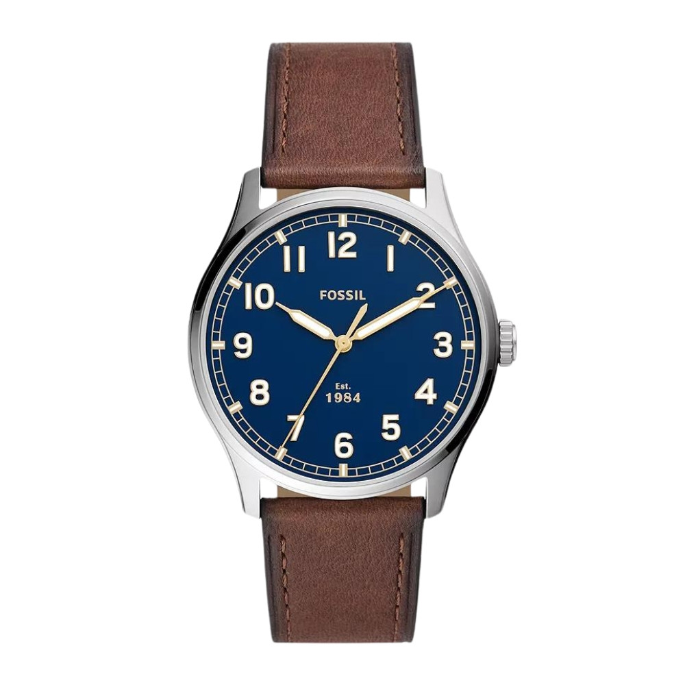 Dayliner Three-Hand Medium Brown Leather Watch FS5923