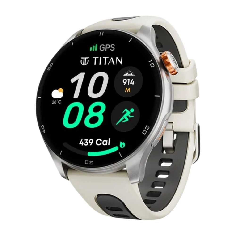 Titan Celestor Advanced GPS & Barometer 3.6 CM AMOLED Display with AOD, Pizoelectric Functional Crown Moonlight Edition 90206AP03