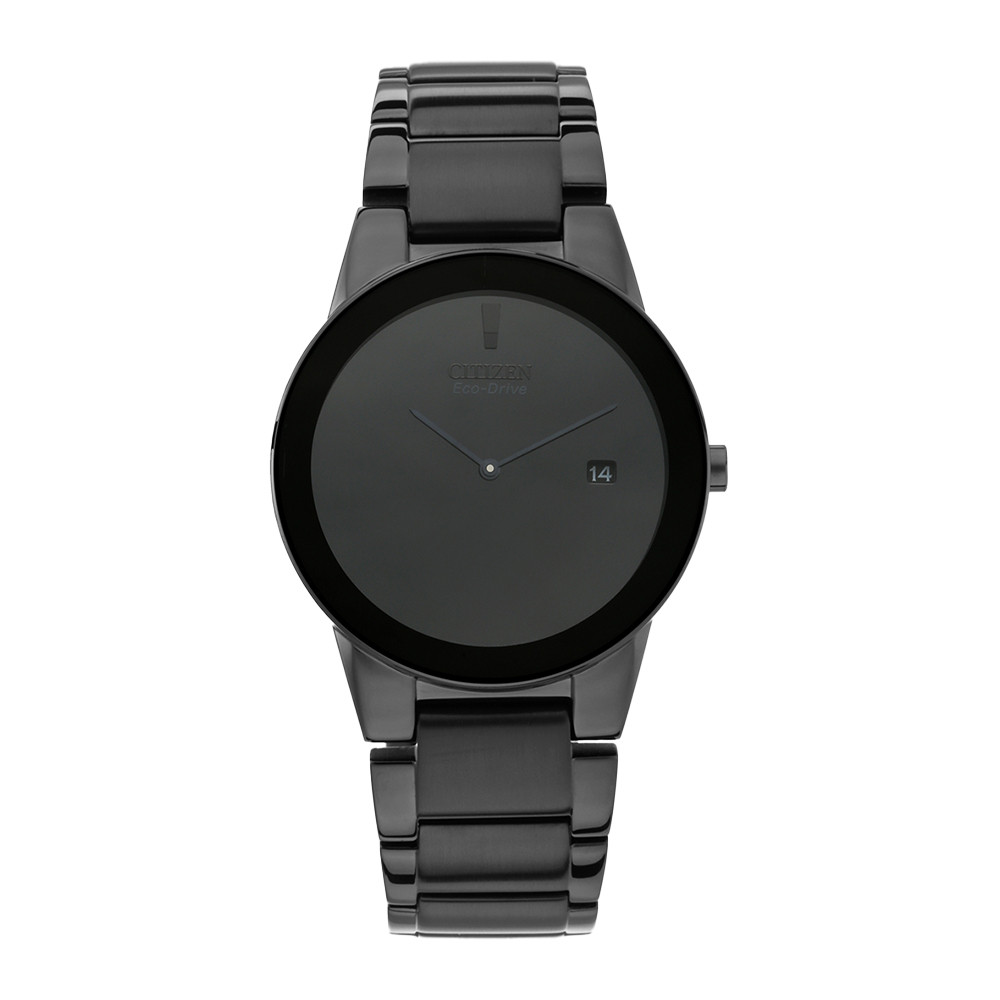 CITIZEN ECO-DRIVE GENTS WATCH BLACK DIAL - AU1065-58E