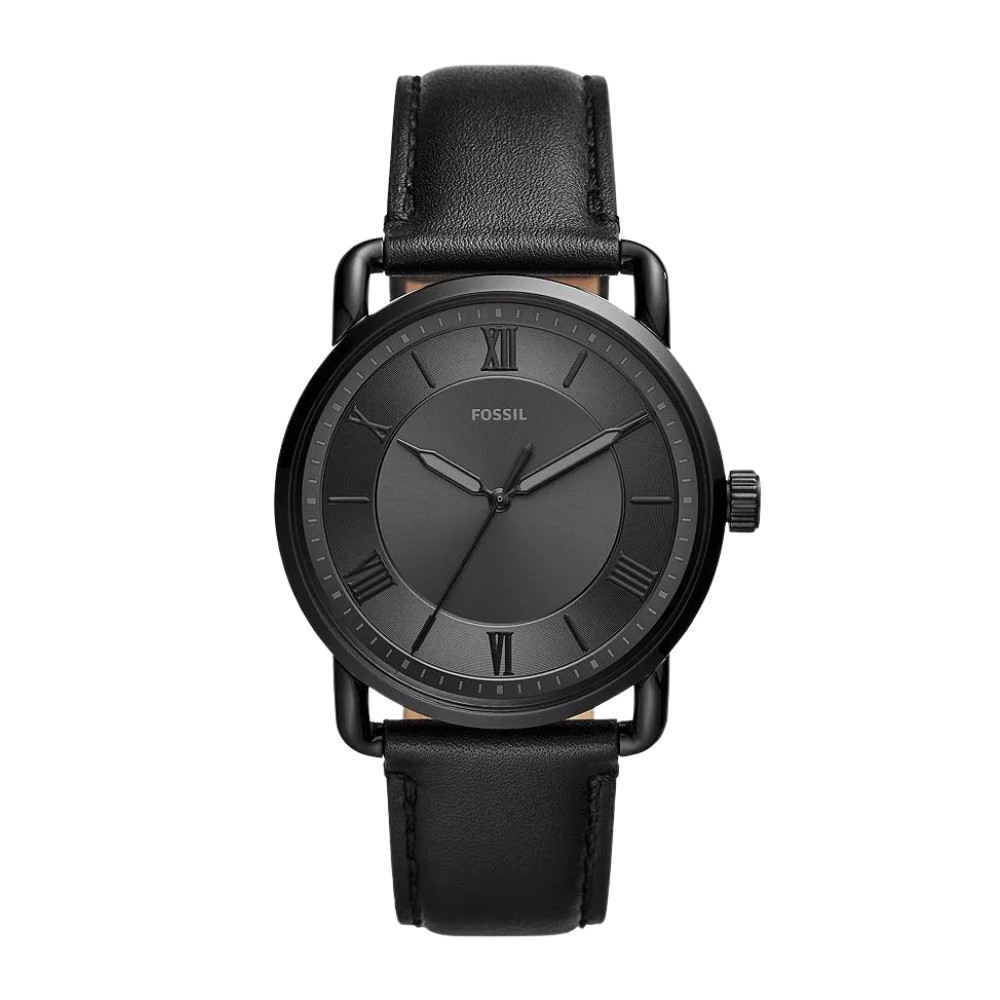 Copeland 42mm Three-Hand Black Leather Watch FS5665