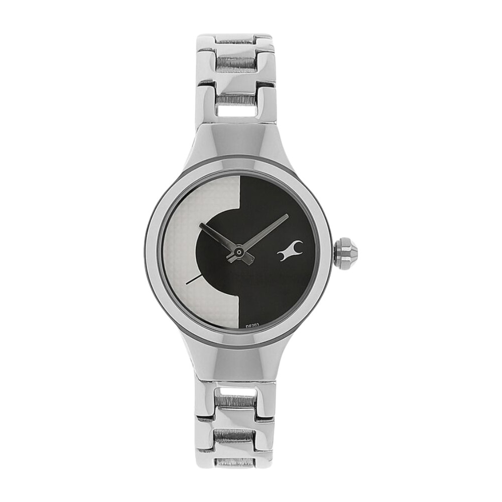 Fastrack Quartz Analog Bicolour Dial Metal Strap Watch for Girls NP6134SM01