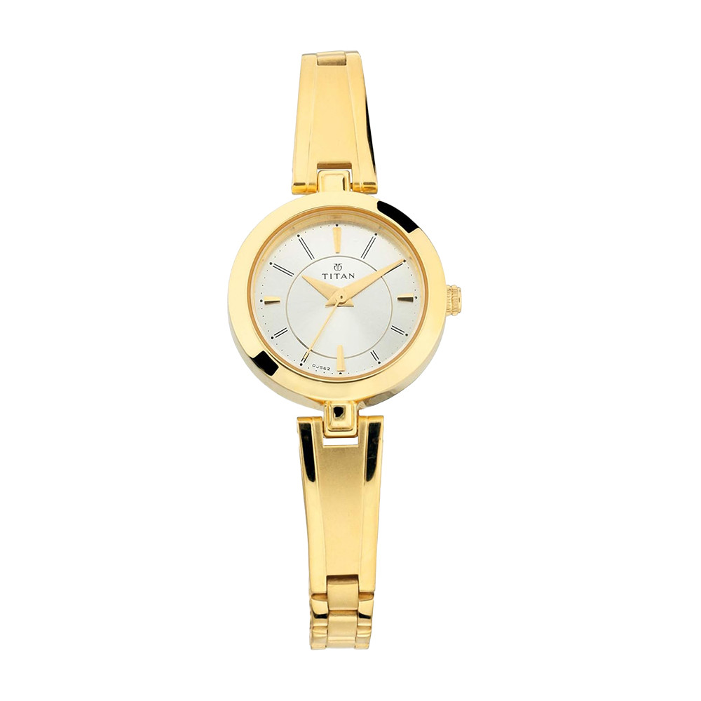 Titan Quartz Analog Silver Dial Metal Strap Watch for Women NN2598YM02