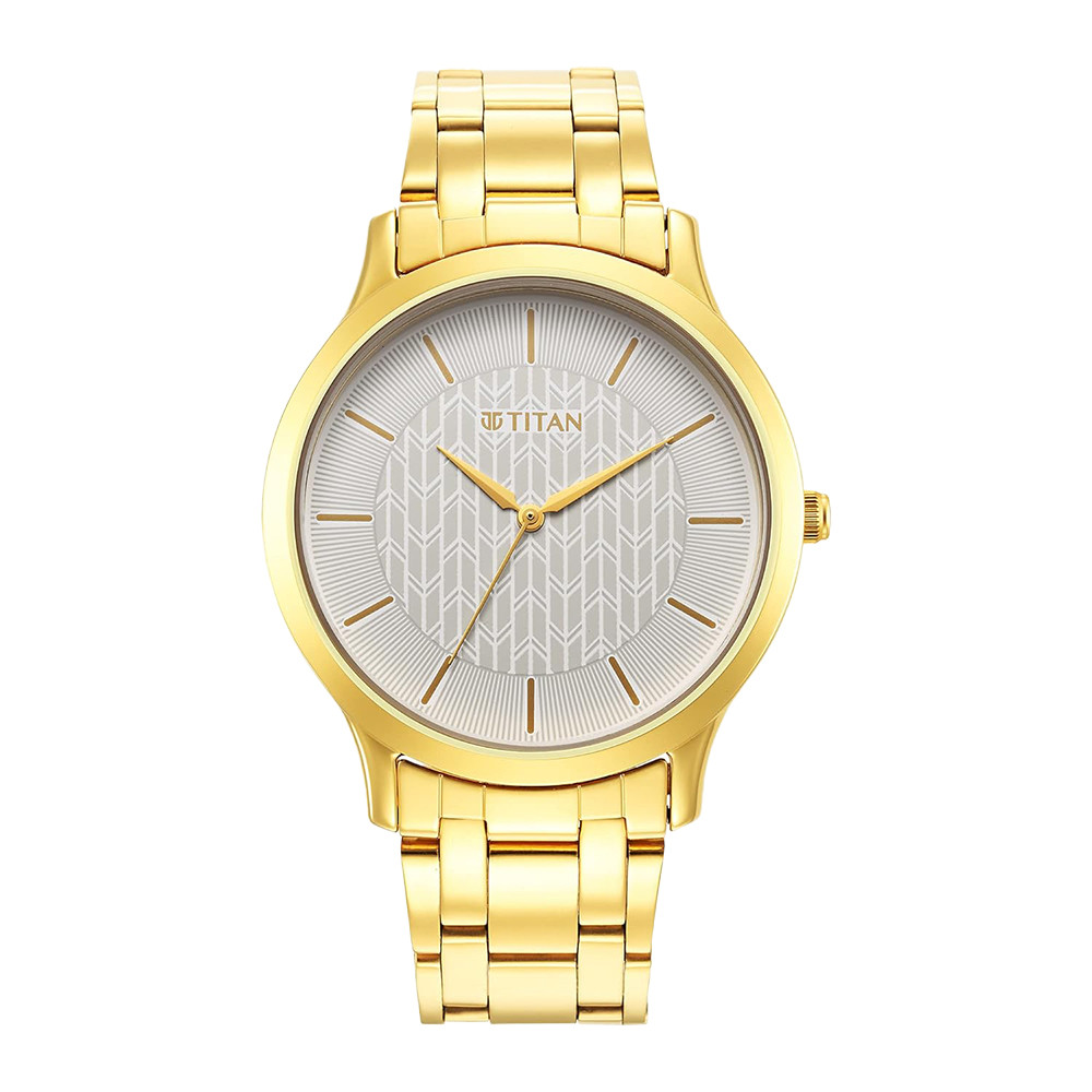 Titan Karishma Radiance White Dial Analog Stainless Steel Strap Watch for Men NR1825YM06