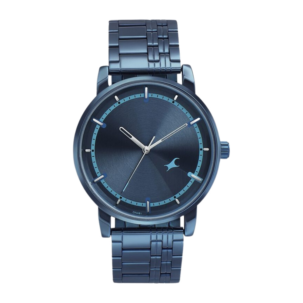 Fastrack Style Up Blue Dial Stainless Steel Strap Watch for Guys 3278QM01